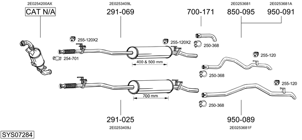 BOSAL Rear silencer Article number: 284-419 cheaply