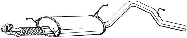 BOSAL Rear silencer Article number: 285-311 cheaply