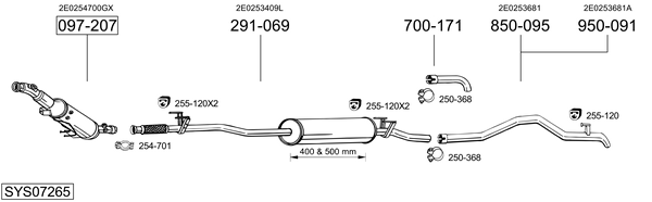 BOSAL Rear silencer Article number: 287-019 cheaply