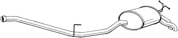 BOSAL Rear silencer Article number: 287-087 cheaply