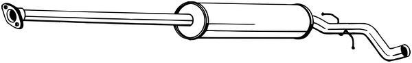 BOSAL Middle silencer Article number: 287-513 cheaply