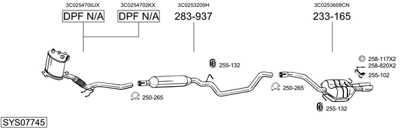 BOSAL Rear silencer Article number: 288-055 cheaply