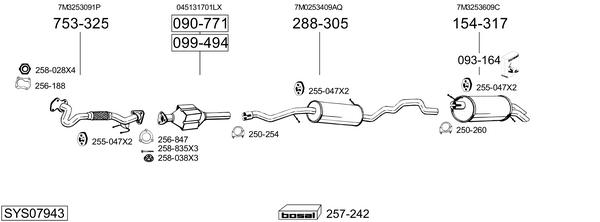 BOSAL Exhaust Pipe Article number: 433-671 cheaply