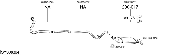 BOSAL Exhaust Pipe Article number: 713-409 cheaply