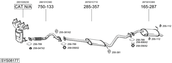 BOSAL Exhaust Pipe Article number: 735-069 cheaply