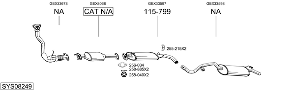 BOSAL Exhaust Pipe Article number: 737-269 cheaply