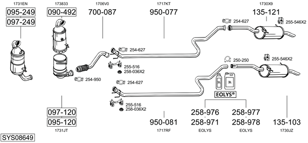 BOSAL Exhaust Pipe Article number: 778-835 cheaply