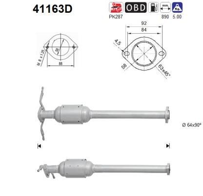 AS Catalytic converter Article number: 41163D cheaply