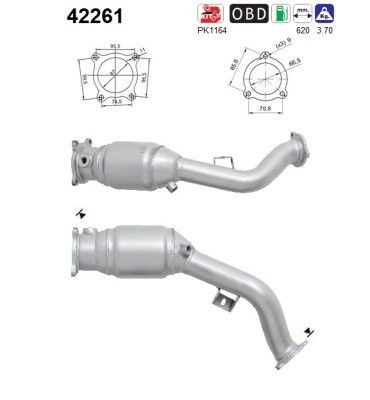 AS Catalytic converter Article number: 42261 cheaply
