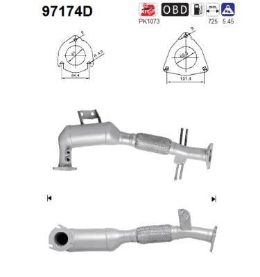AS Catalytic converter Article number: 97174D cheaply