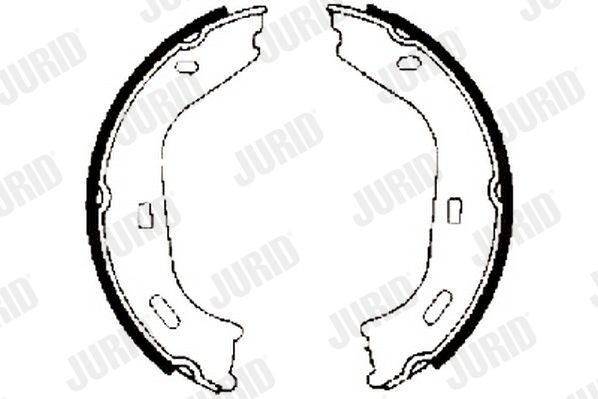 JURID Handbrake shoes Article number: 361196J cheaply