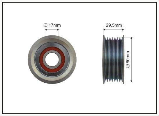 CAFFARO Tensioner pulley Article number: 500515 cheaply