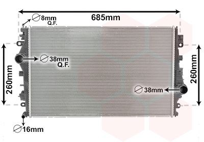 VAN WEZEL Radiatorius, variklio aušinimas prekės numeris: 01012700 nebrangu