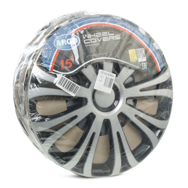 ARGO Hjulkapsler Varenummer: 15 AVERA SILVER&BLACK billige