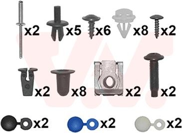 VAN WEZEL 5747794 Mounting Kit, bumper TIGUAN 1.6 TDI 115 PS Diesel