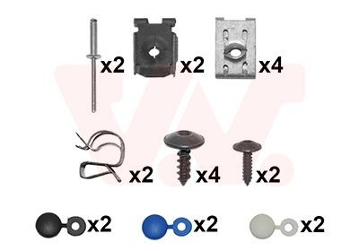 VAN WEZEL 5894793 Mounting Kit, bumper GOLF 1.6 MultiFuel 102 PS Petrol/Ethanol 2009