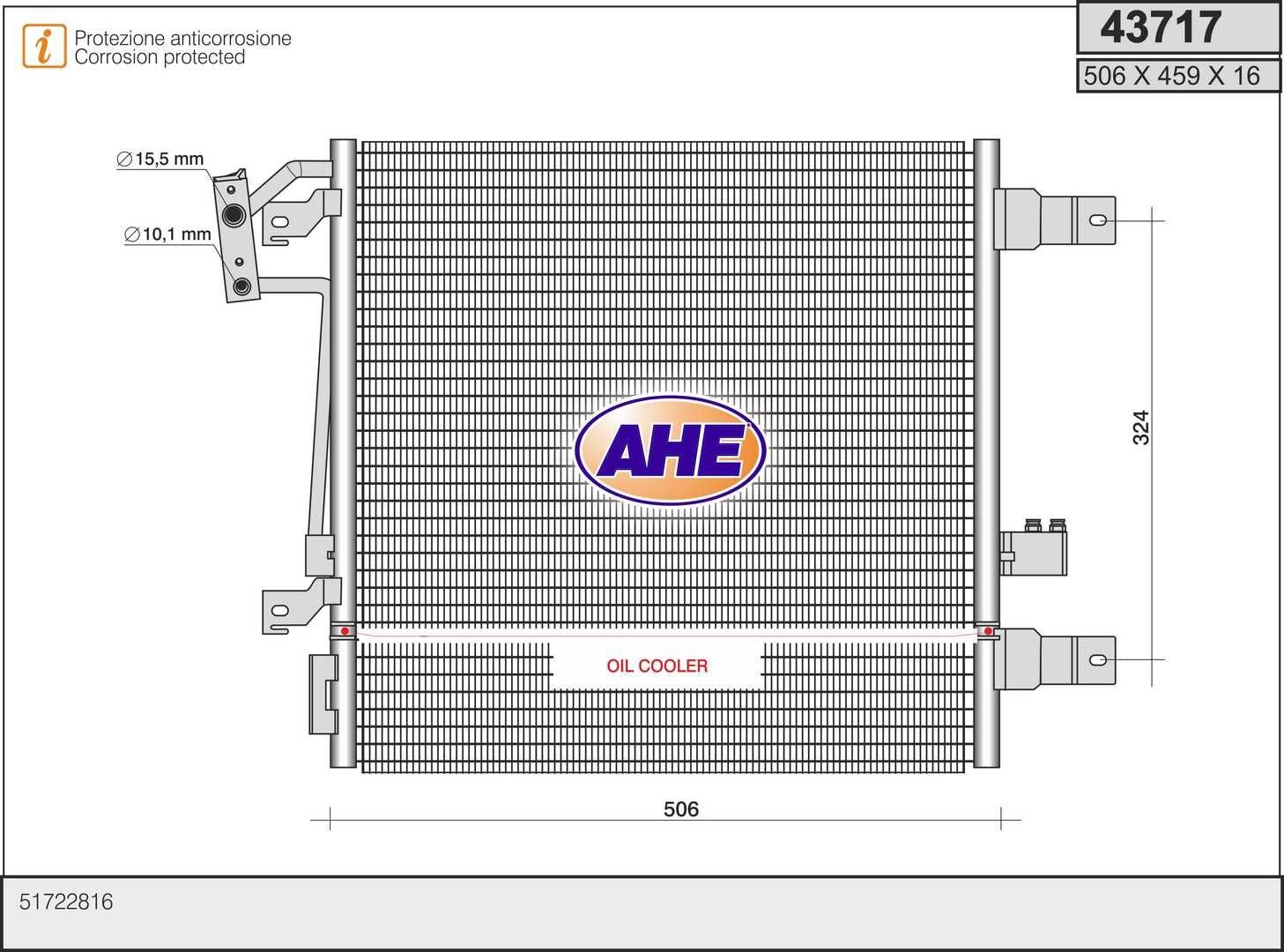 AHE Air conditioning condenser Article number: 43717 cheaply