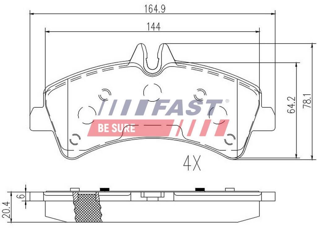 FAST FT13060 Mounting, radiator LYBRA 2.4 JTD (839.AXE1A) 150 PS Diesel 2005