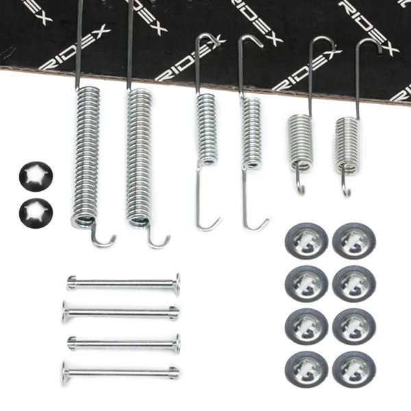 RIDEX 1502A0037 Accessory Kit, brake shoes CLIO 1.4 (B/CB0C, B/CB0S) 75 PS Petrol 2016