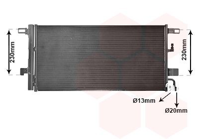 VAN WEZEL Air conditioning condenser Article number: 03015703 cheaply