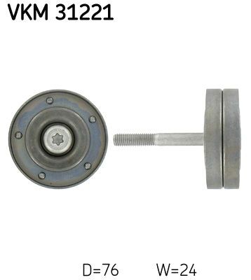 SKF Deflection / Guide Pulley, v-ribbed belt Article number: VKM 31221 cheaply