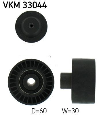 SKF Deflection / Guide Pulley, v-ribbed belt Article number: VKM 33044 cheaply