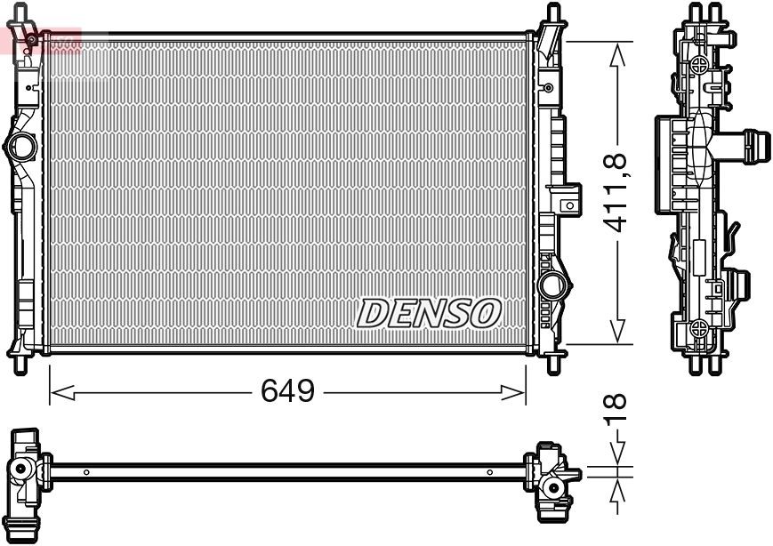 DENSO Radiaator, mootorijahutus Artikli number: DRM21103 soodsalt