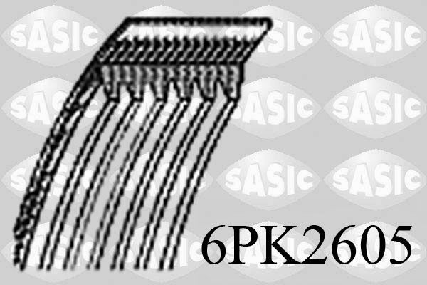SASIC Serpentine belt Article number: 6PK2605 cheaply