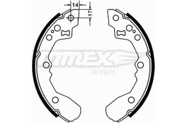 TOMEX brakes Brake Shoe Set Article number: TX 21-78 cheaply