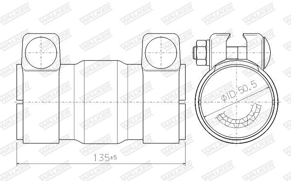 WALKER 69002 Catalytic Converter, universal RX 300 (MCU35_) 204 PS Petrol 2008