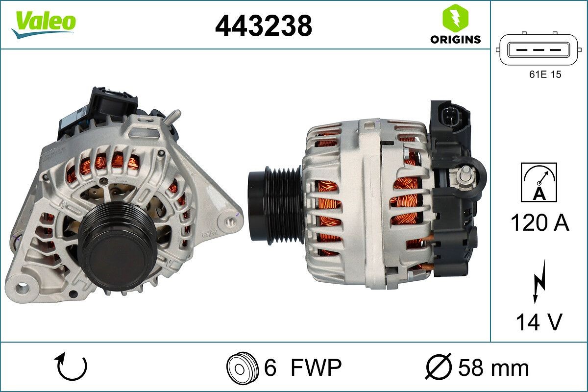 VALEO Generaator Artikli number: 443238 soodsalt
