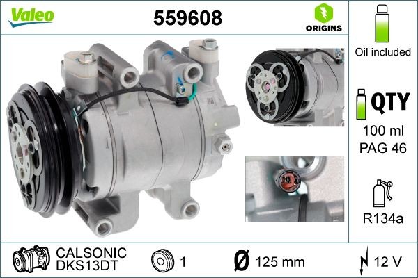 VALEO Air conditioning compressor Article number: 559608 cheaply