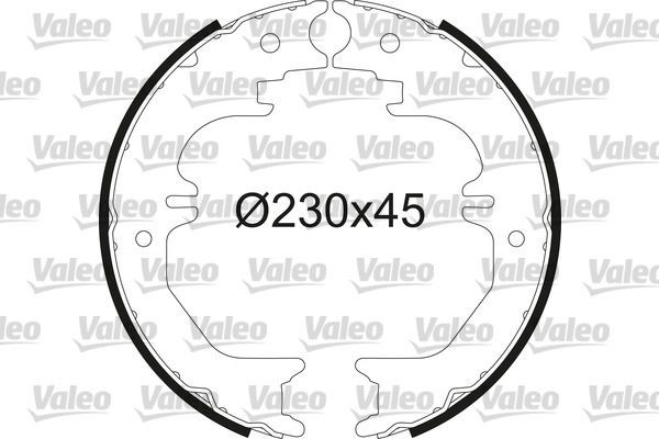 VALEO Brake Shoe Set Article number: 564235 cheaply