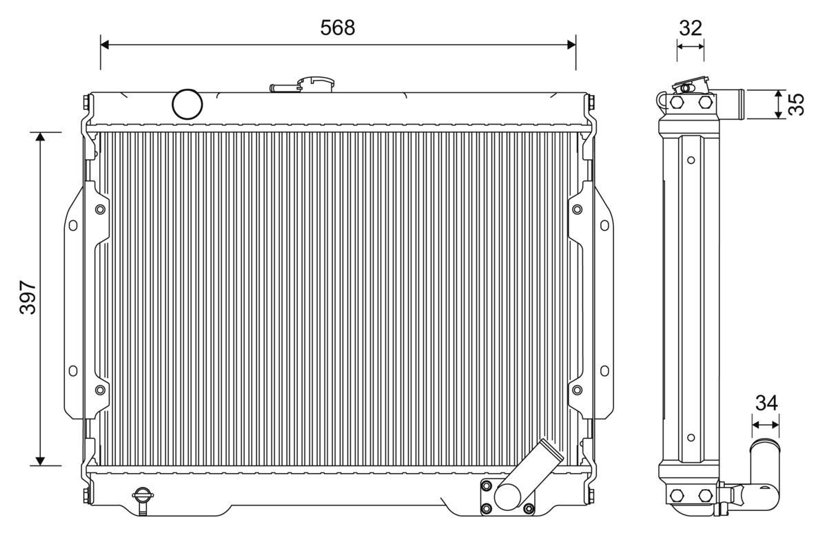 VALEO Radiaator, mootorijahutus Artikli number: 701262 soodsalt