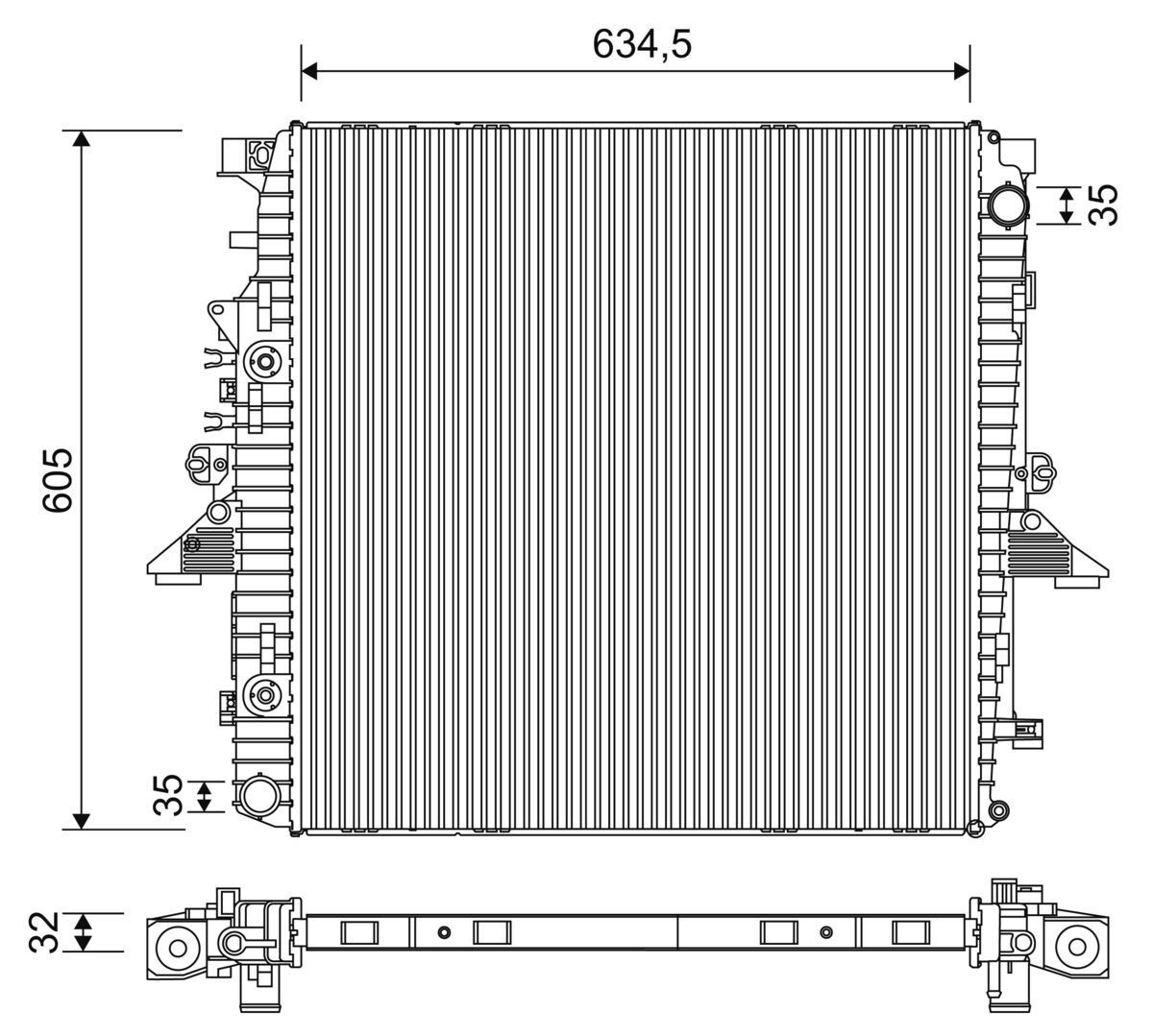 VALEO Engine radiator Article number: 701268 cheaply