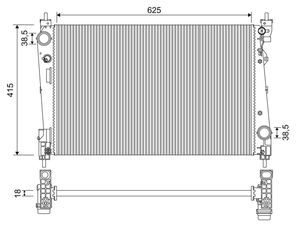 VALEO Engine radiator Article number: 701956 cheaply