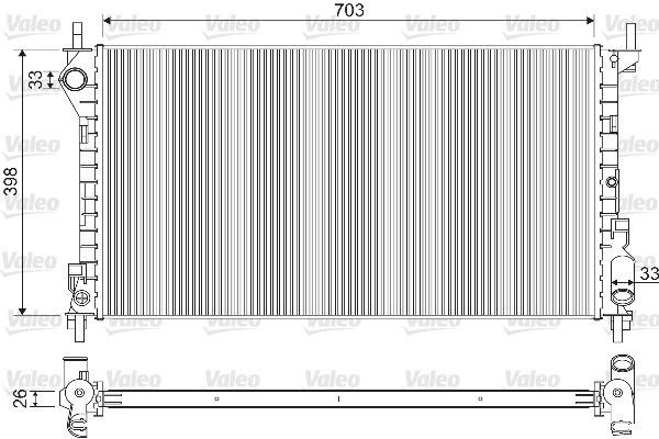 VALEO Engine radiator Article number: 733100 cheaply