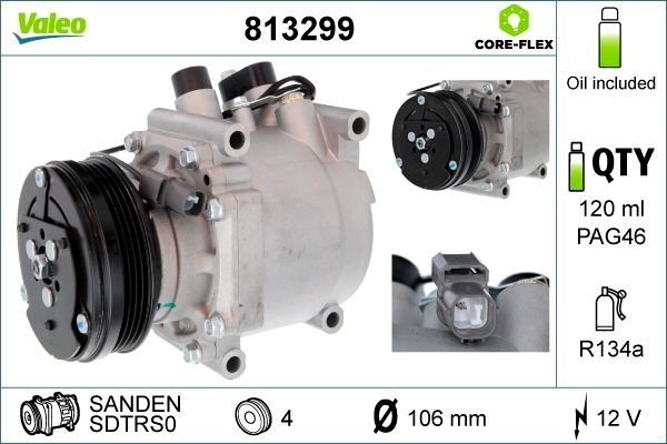 VALEO Air conditioning compressor Article number: 813299 cheaply