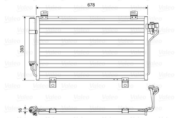 VALEO Air conditioning condenser Article number: 814195 cheaply