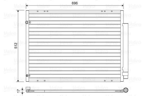 VALEO Air conditioning condenser Article number: 814448 cheaply