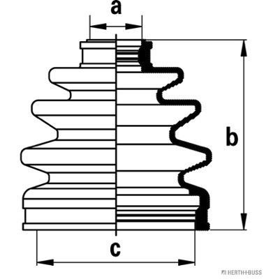 HERTH+BUSS JAKOPARTS Bellow Set, drive shaft Article number: J2867018 cheaply