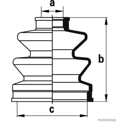 HERTH+BUSS JAKOPARTS Bellow Set, drive shaft Article number: J2883006 cheaply