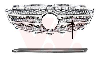 VAN WEZEL Trim / Protective Strip, radiator grille Article number: 2932415 cheaply
