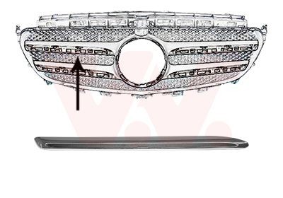 VAN WEZEL Trim / Protective Strip, radiator grille Article number: 2932416 cheaply