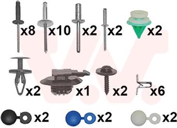 VAN WEZEL 4333794 Mounting Kit, bumper CLIO 1.5 dCi 68 PS Diesel 2014