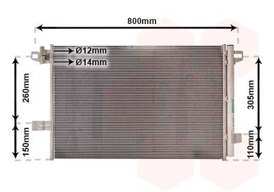 VAN WEZEL Air conditioning condenser Article number: 58015704 cheaply