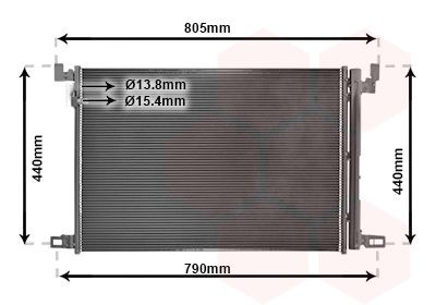 VAN WEZEL Air conditioning condenser Article number: 58015705 cheaply