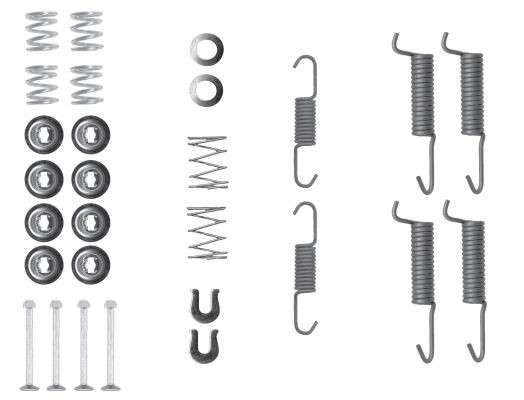 TEXTAR 97012701 Brake shoe fitting kit PAJERO / SHOGUN 2.5 TDiC 99 PS Diesel 2000