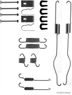 HERTH+BUSS JAKOPARTS J3566001 Accessory Kit, brake shoes FOURTRAK 2.8 TD (F70, F75, F80, F85) 91 PS Diesel 1998
