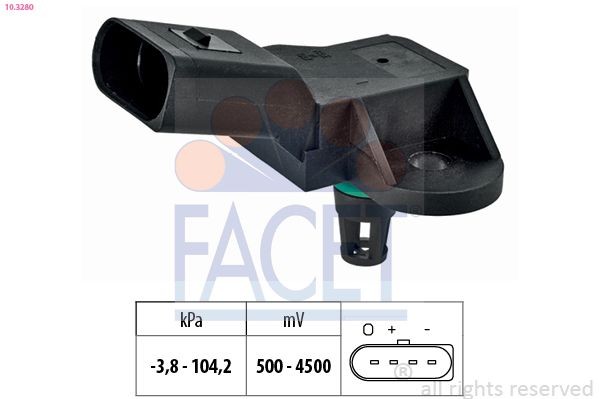 FACET Pressure Sensor, brake booster Article number: 10.3280 cheaply